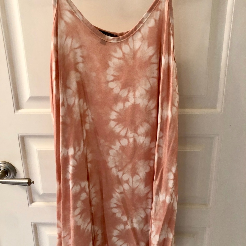 Don't Ask Why Light Pink Tie Dye Dress - Picture 3 of 7